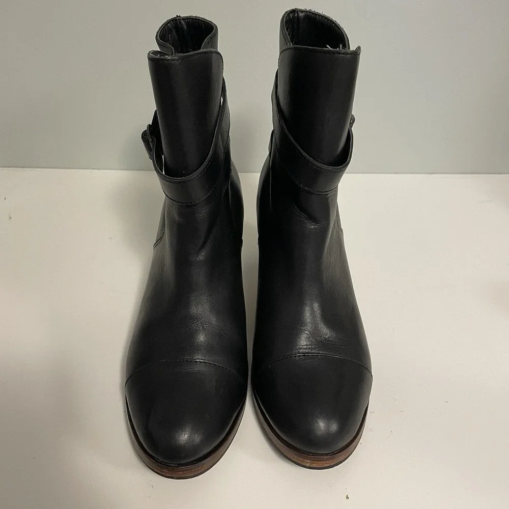 Wolverine 1000 Mile Samantha Pleet Bonny Pull On Black Leather‎ Boots Size 8M